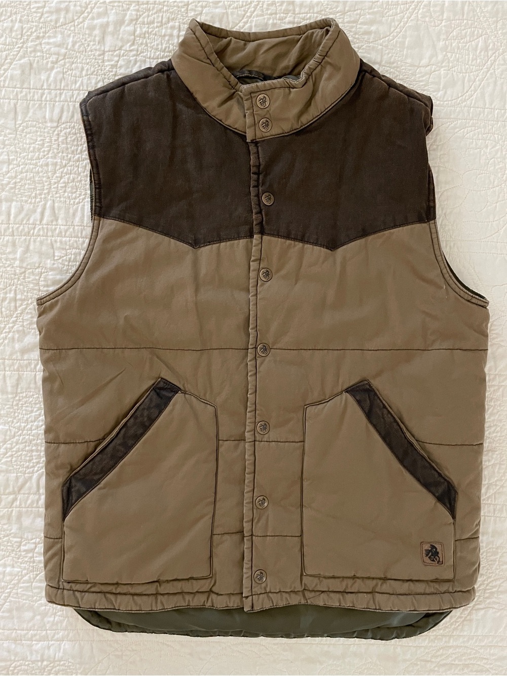 Legendary x Stockyards Men's Western Rancher Vest Brown Green Size M